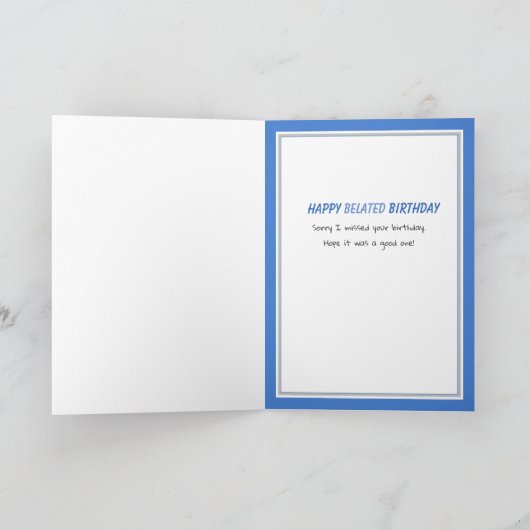 Cute Cat Funny Beldate Anniversaire Carte (Intérieur)