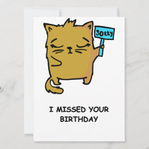 Cute Cat Funny Beldate Anniversaire Carte