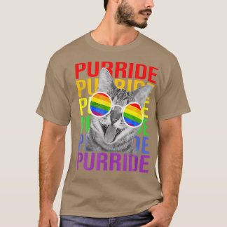 Cute Cat Gay Pride Rainbow Flag Zonbrillen Lgb Q P T-shirt