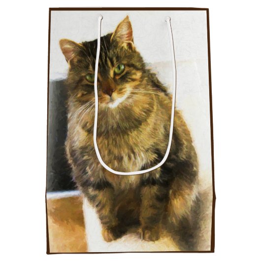 Cute Cat Gift Bag Medium Cadeauzakje (Achterkant)