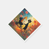 Cute Cat Giraffe Napkins Servet (Hoek)