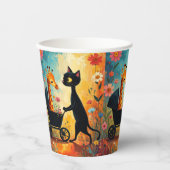 Cute Cat Giraffe Paper Cups Papieren Bekers (Voorkant)