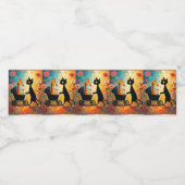 Cute Cat Giraffe Water Bottle Label Waterfles Etiket (Enkel label)