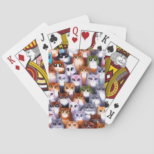 Cute Cat Graphic Pokerkaarten (Achterkant)
