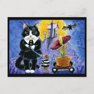 Cute Cat Halloween Art Costume Mouse Briefkaart