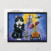 Cute Cat Halloween Art Costume Mouse Briefkaart (Voorkant / Achterkant)