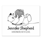 Cute Cat Handmade with Love Rubberstempel (Afrduk)