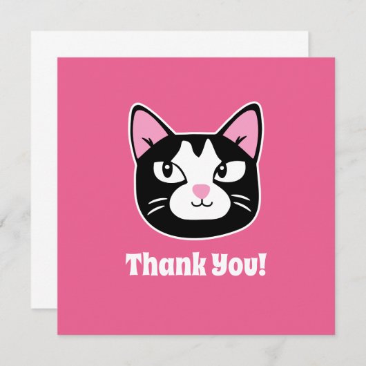 Cute Cat Hartelijk dank (Voorkant / Achterkant)