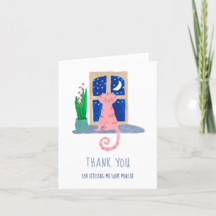 Cute Cat Hartelijk dank voor het voer Bedankkaart