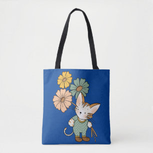 Cute Cat houdbloemen Draagtas
