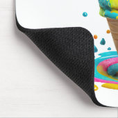 Cute Cat Ice Cream Cone kleurful Muismat (Hoek)