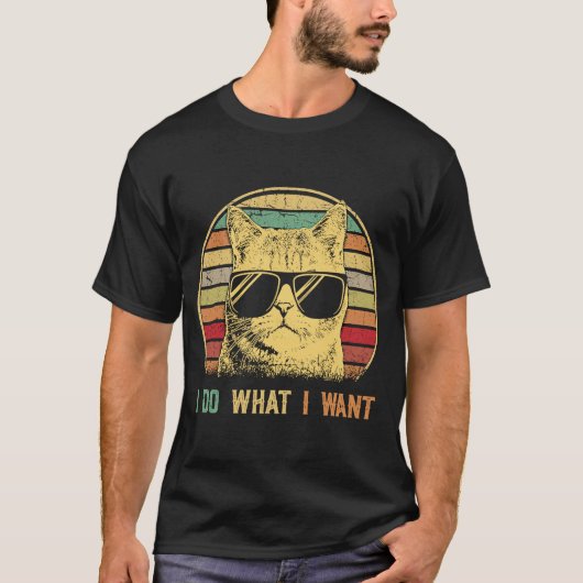 Cute Cat ik doe wat ik wil dat Ca Cat T-shirt (Voorkant)