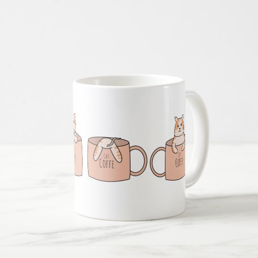 Cute Cat in a Coffee Mug | Cozy Kitten Lover Gift (Devant droit)