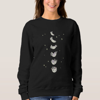 Cute Cat In Celestial Lunar Moon Phase  Cat Trui