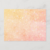 Cute Cat in Hot Air ballon Glitter Girl Birthday Uitnodiging Briefkaart (Achterkant)