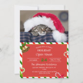 Cute cat in santa hat kaart (Voorkant)