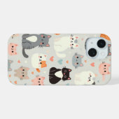Cute Cat iPhone 15 Coque (Verso Horizontal)