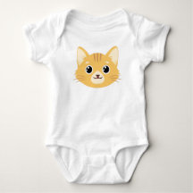 Cute Cat Kawaii design Baby Bodysuit