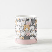 Cute Cat Kawaii Motif Coffee Mug (Centre)
