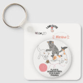 Cute Cat Keychain – Adorable Kitty Charm for key (Voorkant)