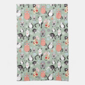 Cute Cat Kitchen Towel Theedoek (Verticaal)