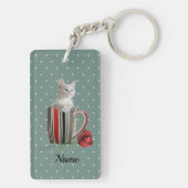 Cute Cat Kitten Pet Lovers Gift Sleutelhanger (achterkant)