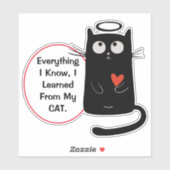 Cute Cat Knowledge Contour Sticker (Vel)