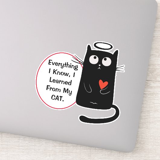 Cute Cat Knowledge Contour Sticker (Detail)