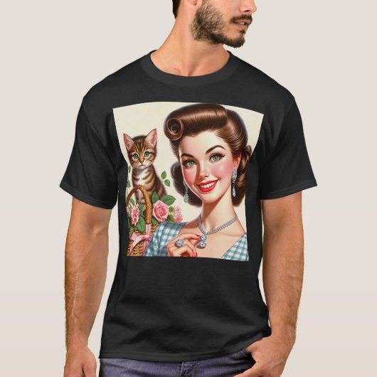 Cute Cat Lady T-shirt (Voorkant)