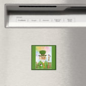 Cute Cat Leprechaun Saint Paddy's Day aimant (In Situ (Lave-vaisselle))