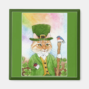 Cute Cat Leprechaun St. Paddy's Day magnet Magneet