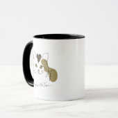 Cute Cat Line Art - Meow is the Time Mug (Devant gauche)