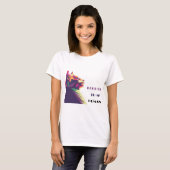 "Cute Cat : Look Up to My Human" T-shirt - (Devant entier)