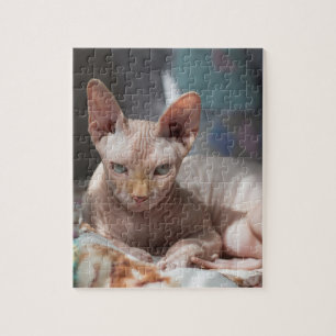 Cute Cat Lounging zonder Fur Legpuzzel