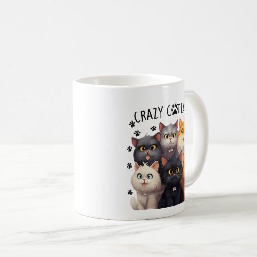 cute cat lover gift _ Cozy cat mug  (Devant droit)