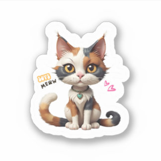 Cute Cat Lover Sticker