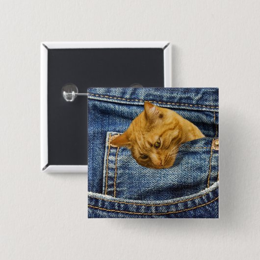 Cute Cat Lovers Keepomwille gift Vierkante Button 5,1 Cm (Voorkant /achterkant)