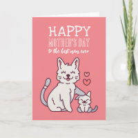 Cute Cat Ma Animal Cartoon Happy Moederdag