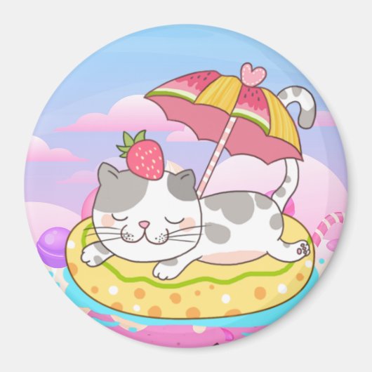 Cute Cat Magneet (Voorkant)