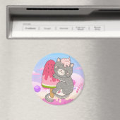 Cute Cat Magneet (Insitu (Vaatwasser))