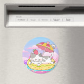 Cute Cat Magnet Magneet (Insitu (Vaatwasser))