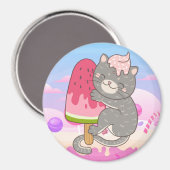 Cute Cat Magnet Magneet (Voorkant / Achterkant)