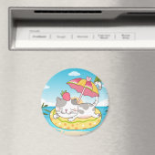 Cute Cat Magnet Magneet (Insitu (Vaatwasser))