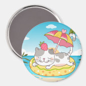 Cute Cat Magnet Magneet (Voorkant / Achterkant)