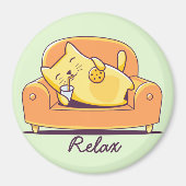 Cute Cat Magnet Magneet (Voorkant)