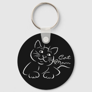 Cute Cat Mam Cool Cat Sleutelhanger