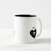 Cute Cat Maman Mug de café à deux tons (Devant droit)