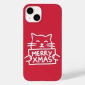 Cute Cat Merry Xmas Case-Mate iPhone Case (Achterkant)