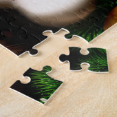 Cute Cat met kerstboom Legpuzzel (Zijkant)