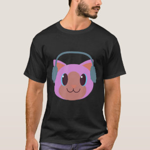 Cute Cat met oormufwisselaars wintervakantie Sn T-shirt